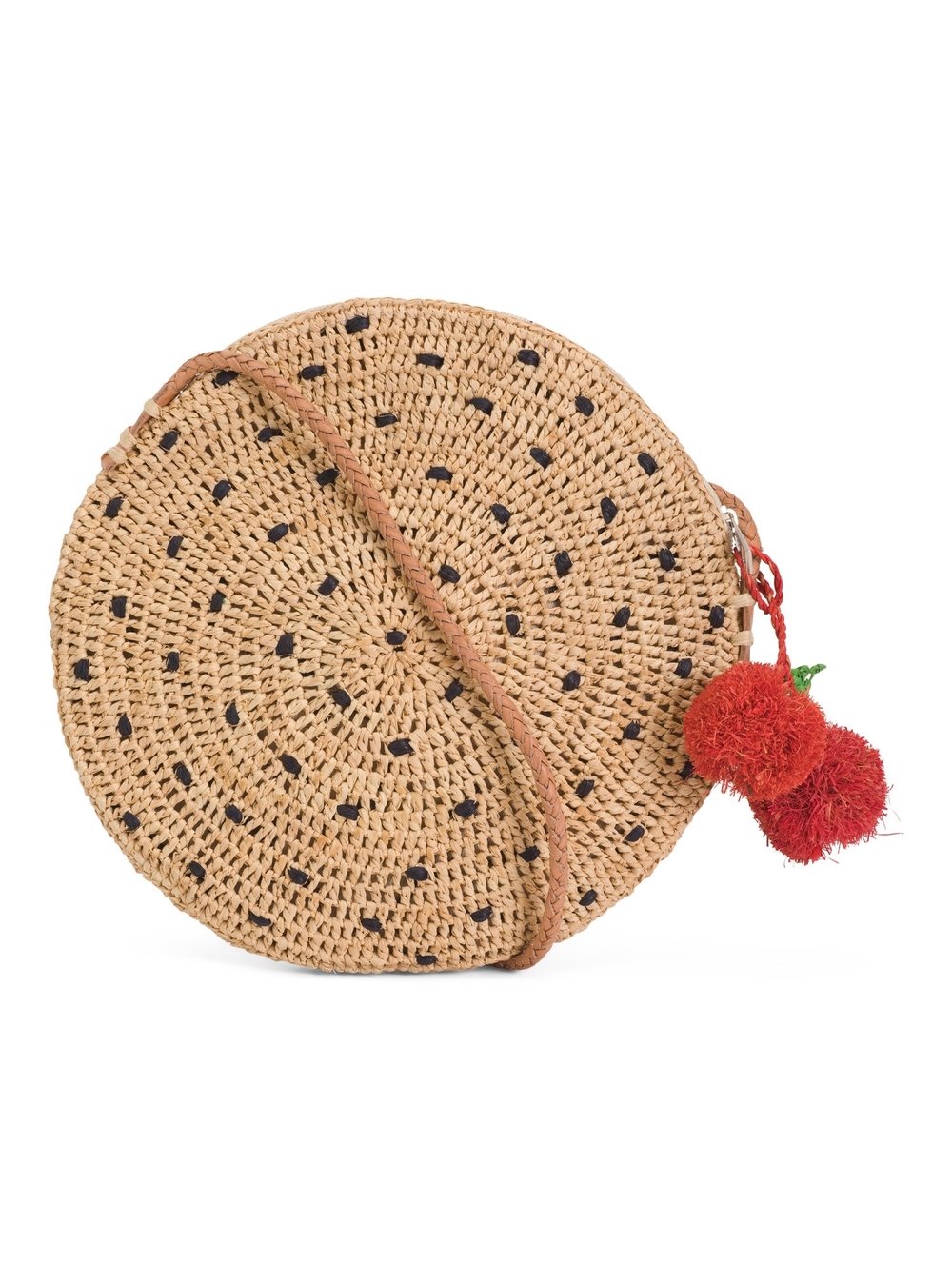 Mar Y Sol Round Woven Crossbody Bag